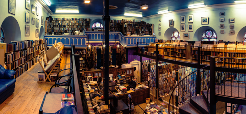 Curl up by the fire at Leakey’s bookshop in Inverness