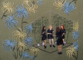 Embroidered works of art by Michelle Kingdom