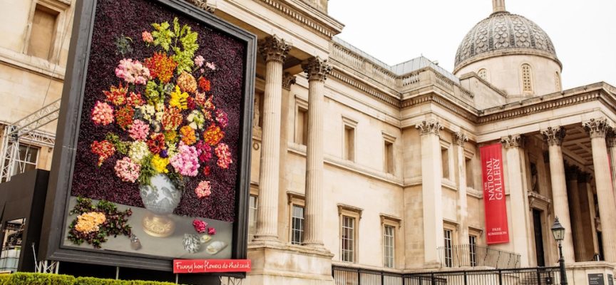 Beautiful picture made from nearly 30,000 real flowers